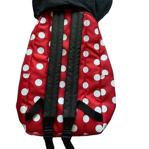 Disney Parks Minnie Mouse Polka Dots Hooded Backpack main image 4